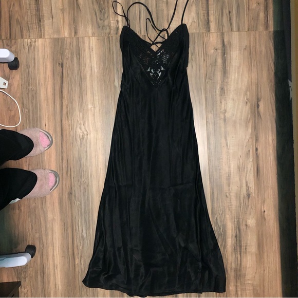 ZARA SATIN LINGERIE STYLE DRESS - Picture 8 of 16